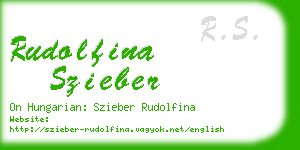 rudolfina szieber business card
